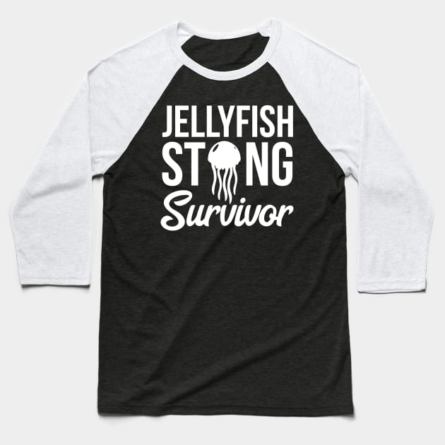 Jellyfish Sting Survivor Funny Sarcastic Injury Baseball T-Shirt by tanambos